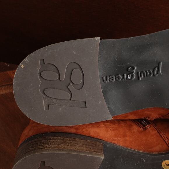 Paul Green Boots Womens SZ UK 6 US 8.5 Brown Denver Suede Ankle Zip Western Moto - Picture 11 of 16